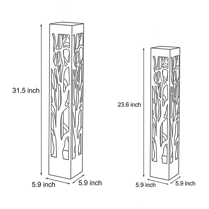 Sleek Black Hollow Outdoor LED Path Light for Modern Landscape Design