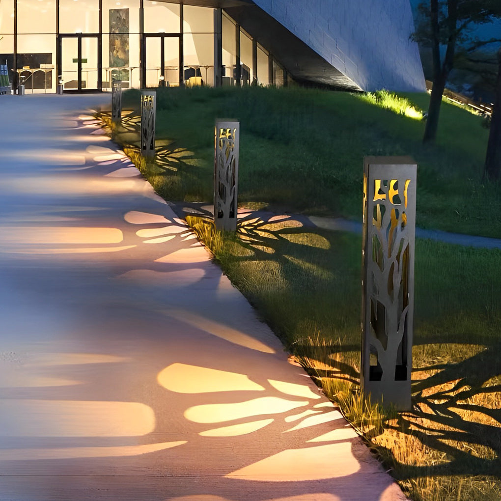 Sleek Black Hollow Outdoor LED Path Light for Modern Landscape Design