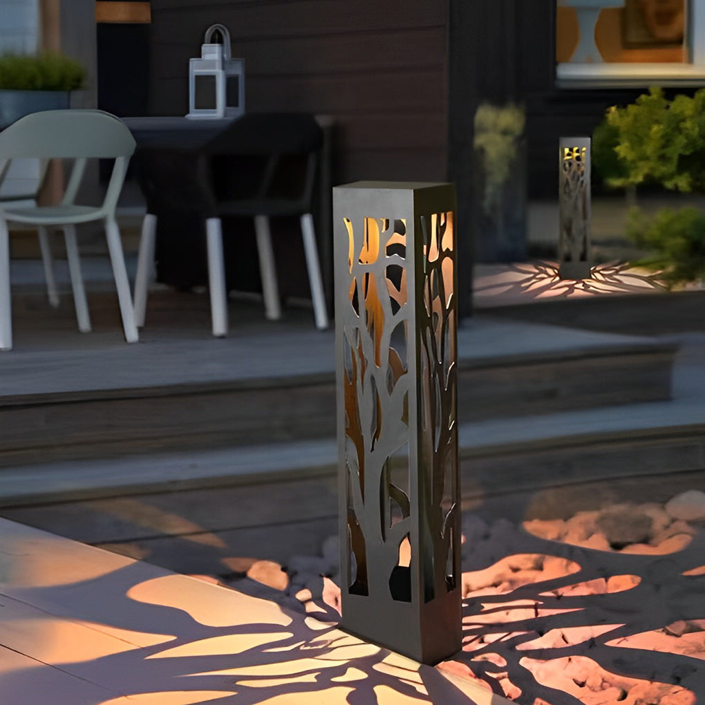 Sleek Black Hollow Outdoor LED Path Light for Modern Landscape Design