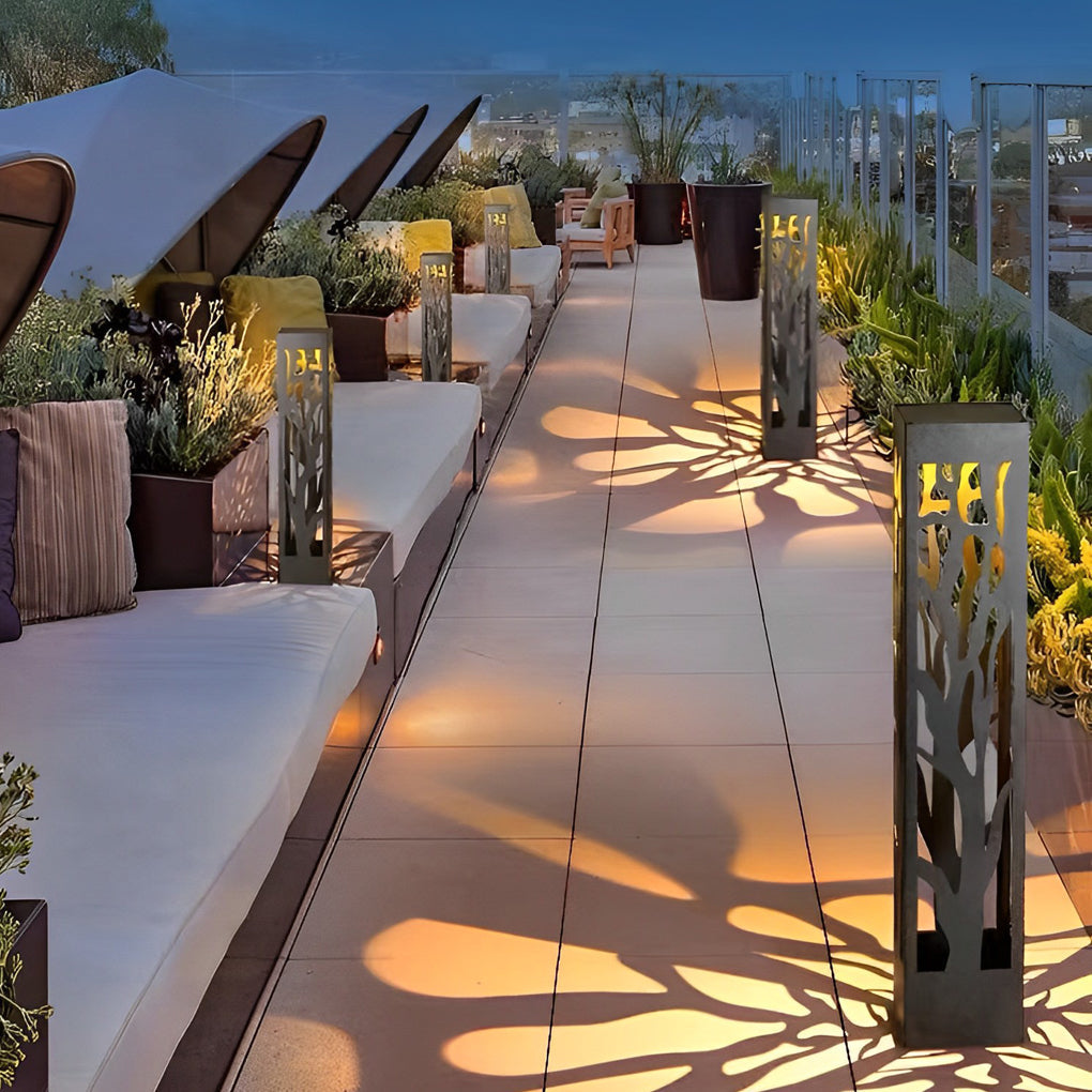 Sleek Black Hollow Outdoor LED Path Light for Modern Landscape Design