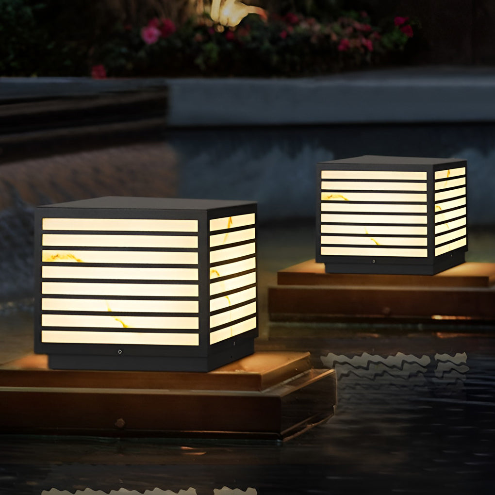Modern Waterproof LED Outdoor Pillar Light Fixture for Terrace & Garden