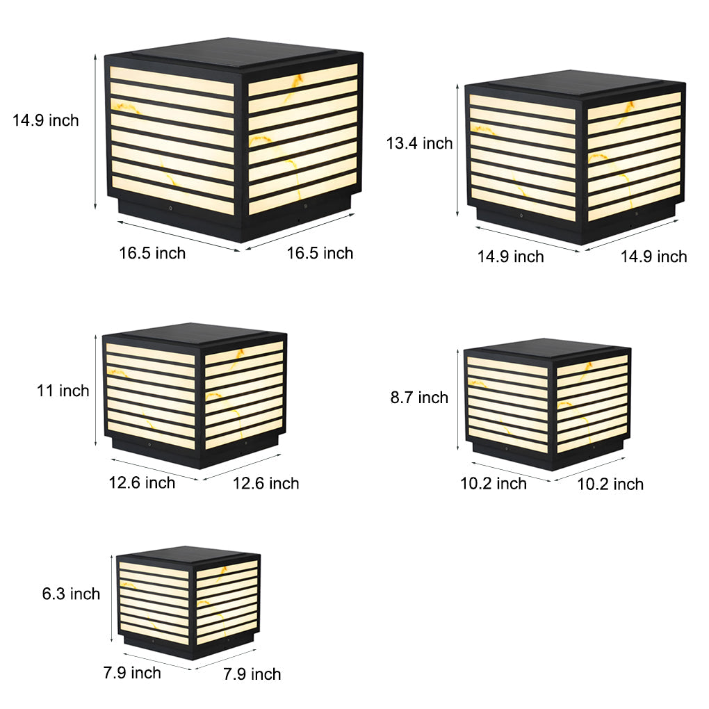 Modern Waterproof LED Outdoor Pillar Light Fixture for Terrace & Garden