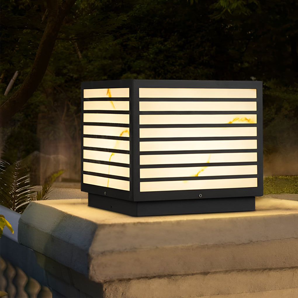 Modern Waterproof LED Outdoor Pillar Light Fixture for Terrace & Garden