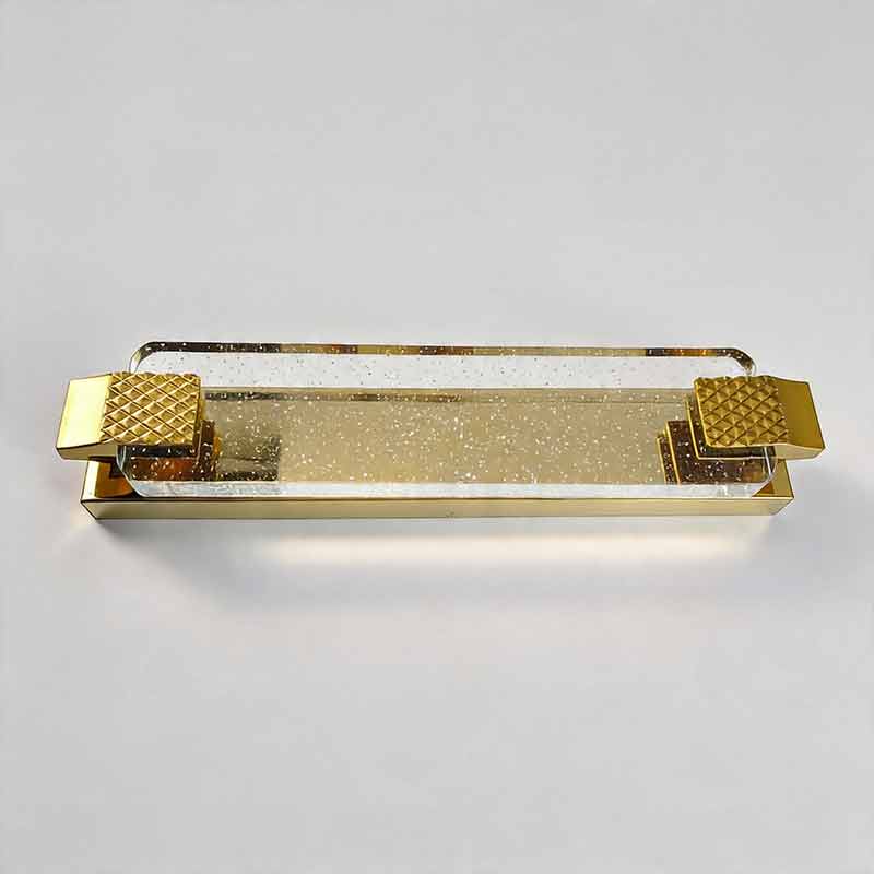 Sleek Silver Linear LED Crystal Wall Light for Modern Living Room Decor