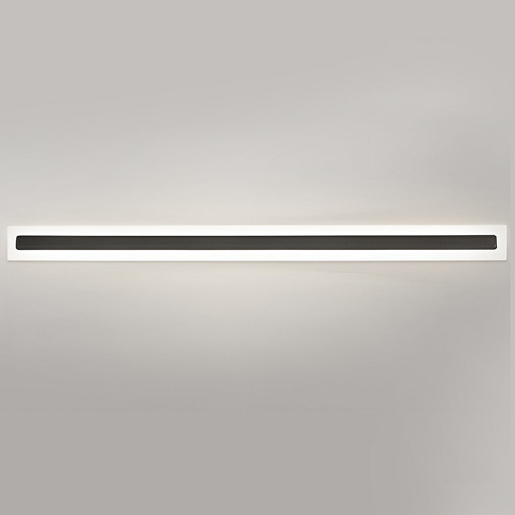 Modern Gray Acrylic Outdoor Linear Iron Wall Sconce for Patios
