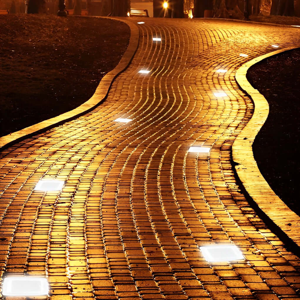 Modern Solar-Powered Outdoor Ice Cube LED Step Lights for Pathway