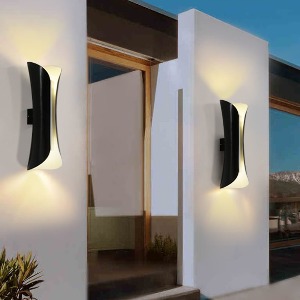 Nordic Minimalist White LED Up Down Wall Sconce for Living Room Decor