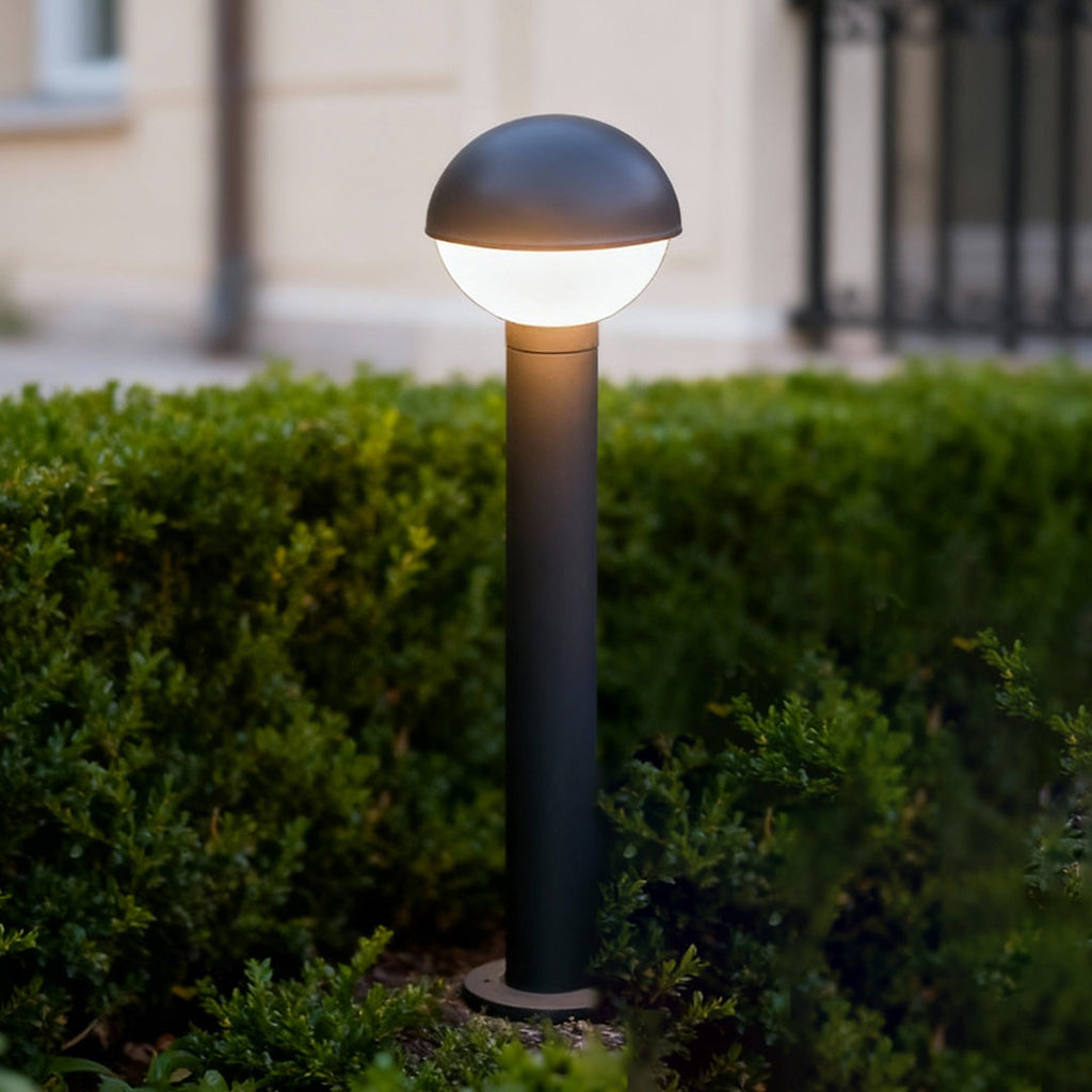 Modern Black Waterproof Industrial Bollard Lights for Outdoor Spaces