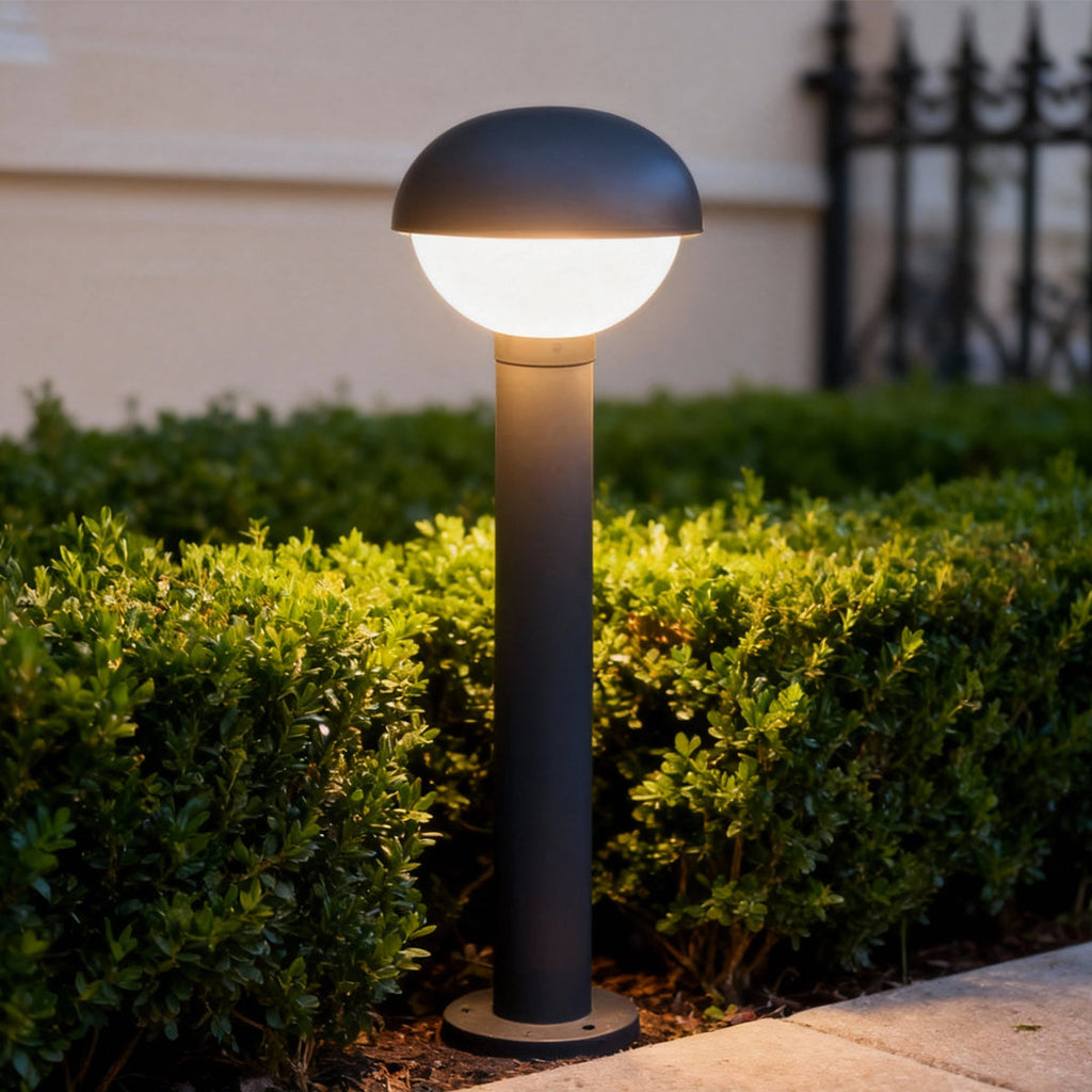 Modern Black Waterproof Industrial Bollard Lights for Outdoor Spaces