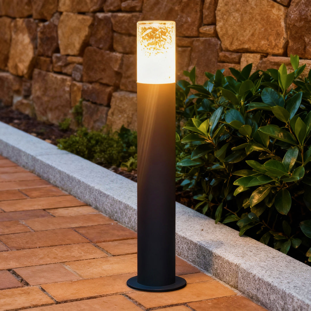 Modern Black Waterproof Industrial Bollard Lights for Outdoor Spaces