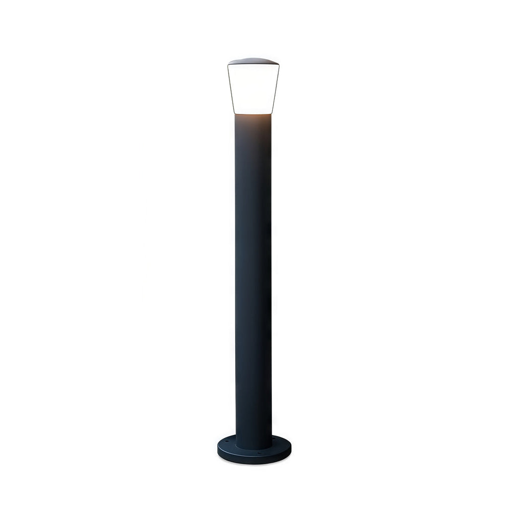 Modern Black Waterproof Industrial Bollard Lights for Outdoor Spaces