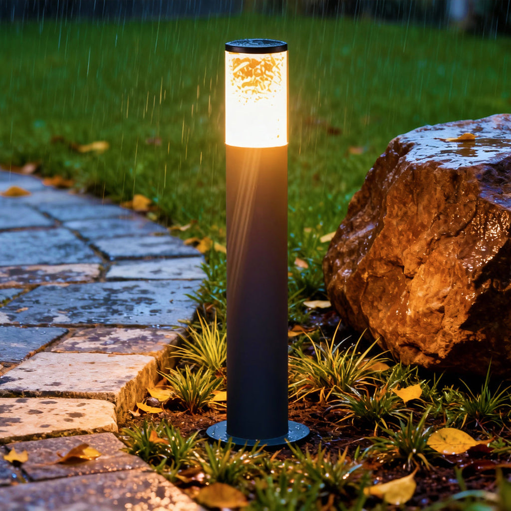 Modern Black Waterproof Industrial Bollard Lights for Outdoor Spaces