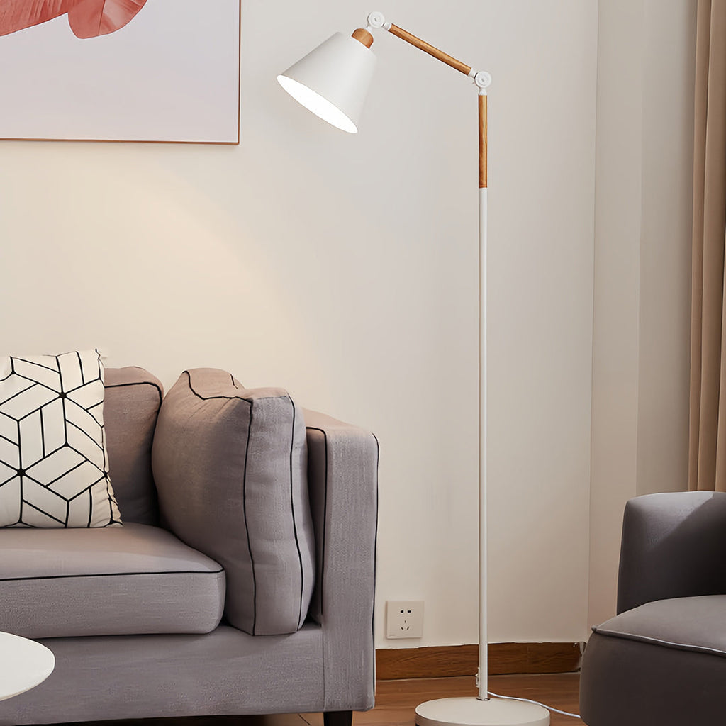 Contemporary Adjustable Metallic Floor Lamp for Living Room Bedroom