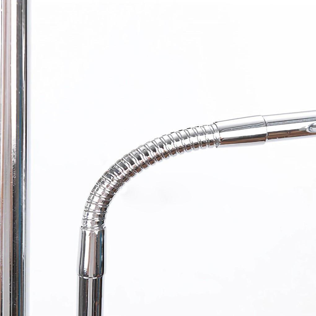 Sleek Chrome Industrial Multi-Angle Floor Lamp for Modern Workspaces