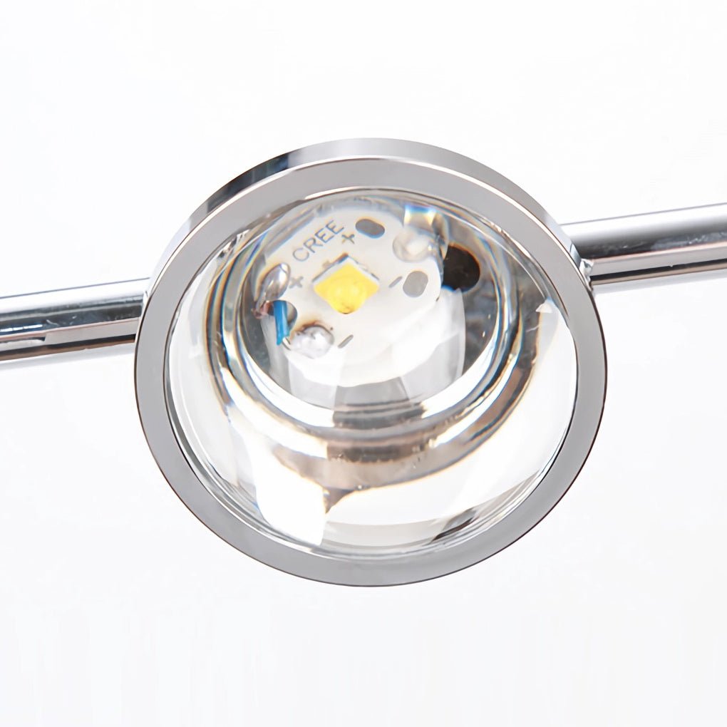 Sleek Chrome Industrial Multi-Angle Floor Lamp for Modern Workspaces