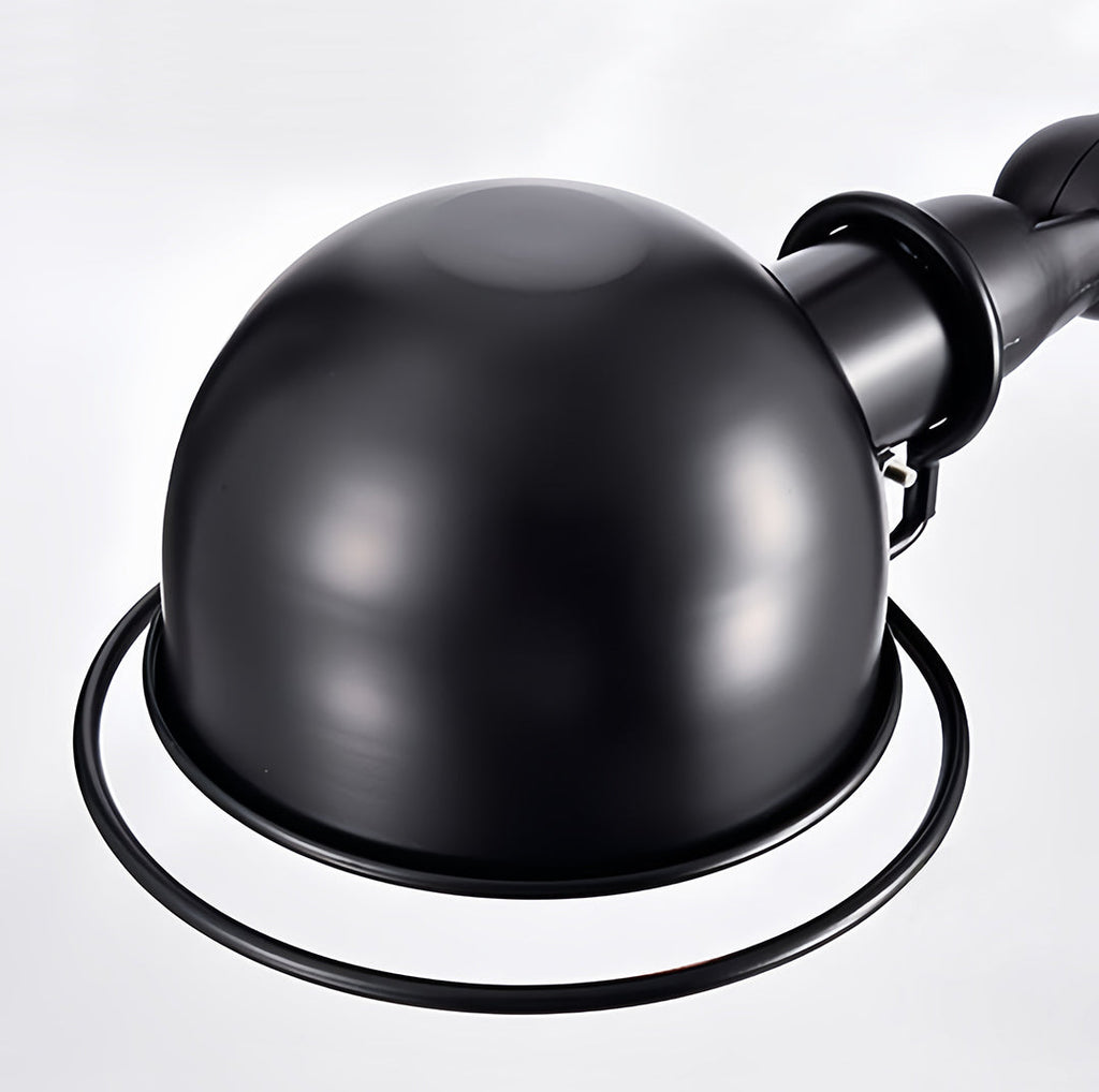 Industrial Black Metal Reading Floor Lamp for Living Room Illumination