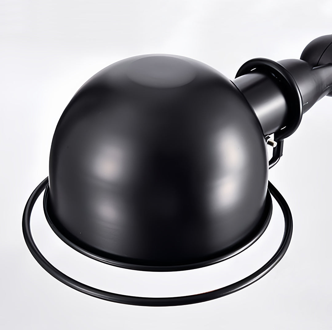 Industrial Black Metal Reading Floor Lamp for Living Room Illumination