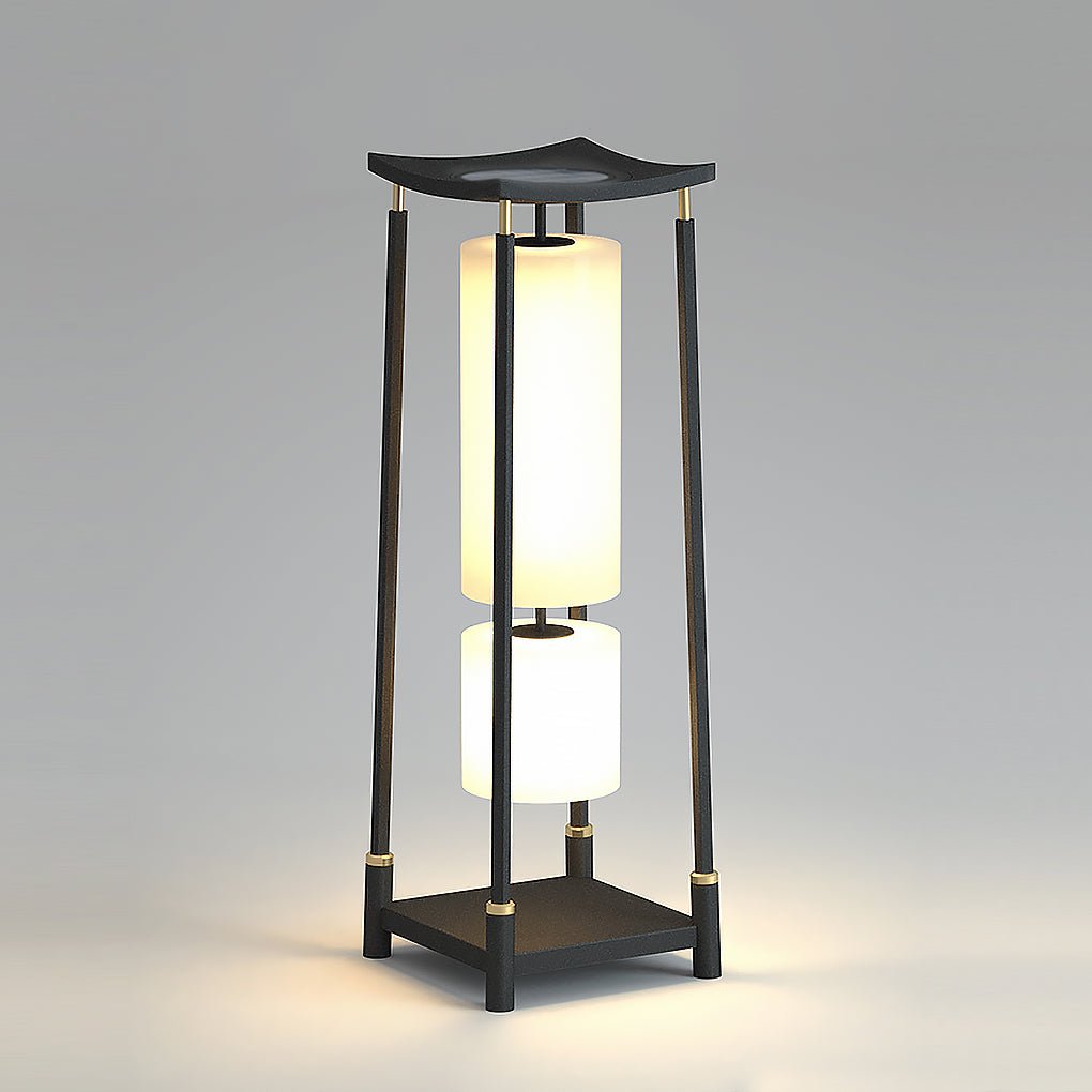 Asian-Inspired Solar-Powered LED Lanterns for Outdoor Garden Decor