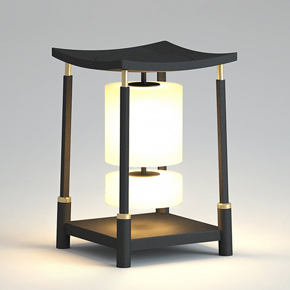 Asian-Inspired Solar-Powered LED Lanterns for Outdoor Garden Decor