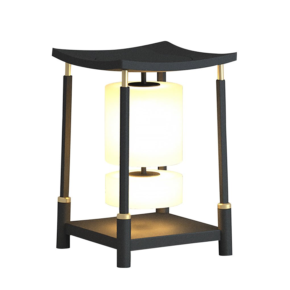 Asian-Inspired Solar-Powered LED Lanterns for Outdoor Garden Decor