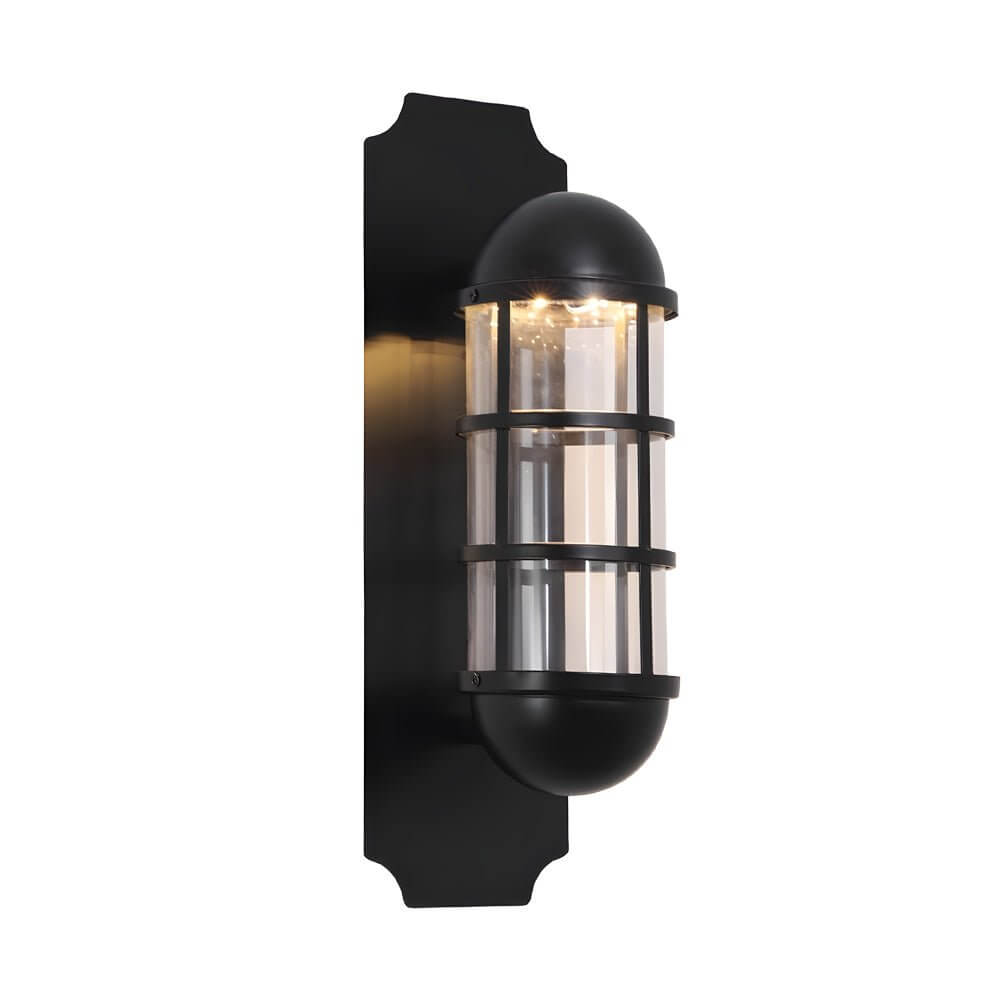 Antique-Style Iron and Glass LED Wall Sconce for Vintage-Inspired Rooms