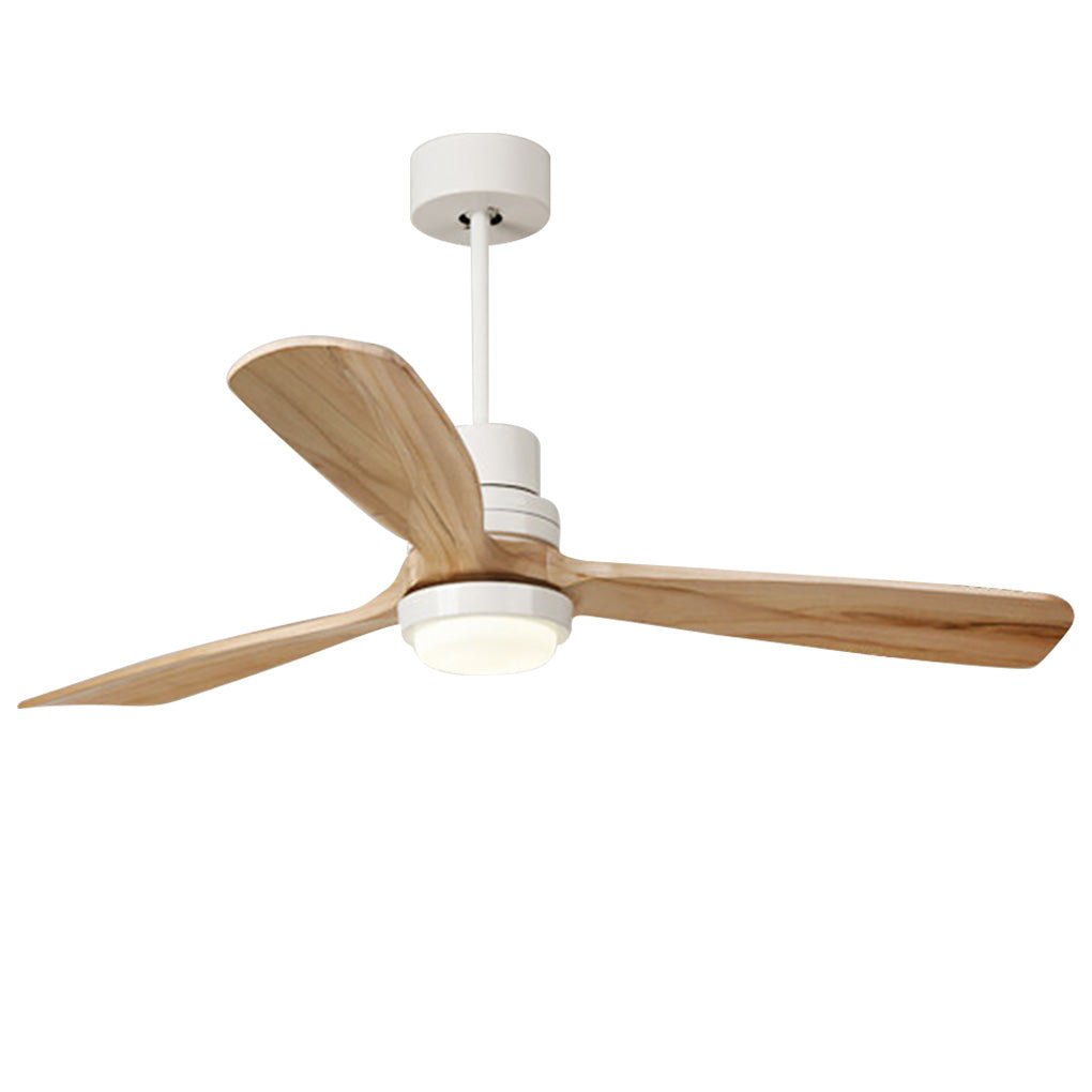 Smart LED Ceiling Fan Lamp with Remote, Modern White Finish for Living Room
