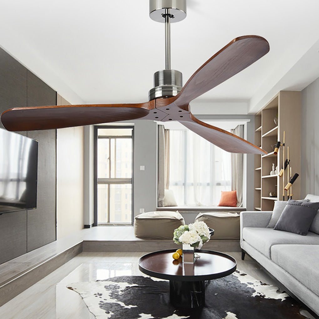 Smart LED Ceiling Fan Lamp with Remote, Modern White Finish for Living Room