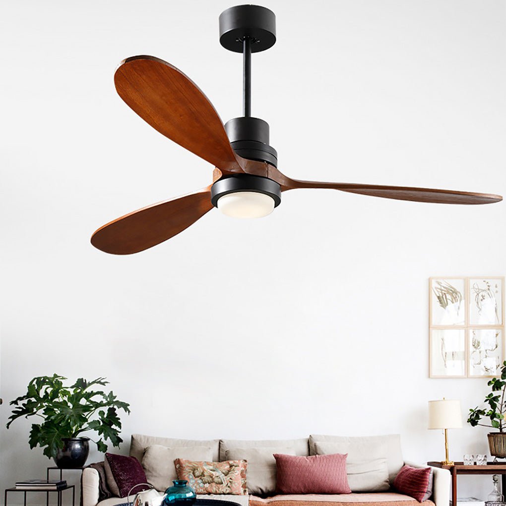 Smart LED Ceiling Fan Lamp with Remote, Modern White Finish for Living Room