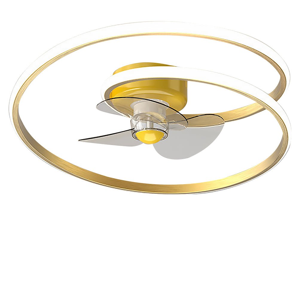 Modern White LED Inverter Ceiling Fan Light with Remote for Home Spaces