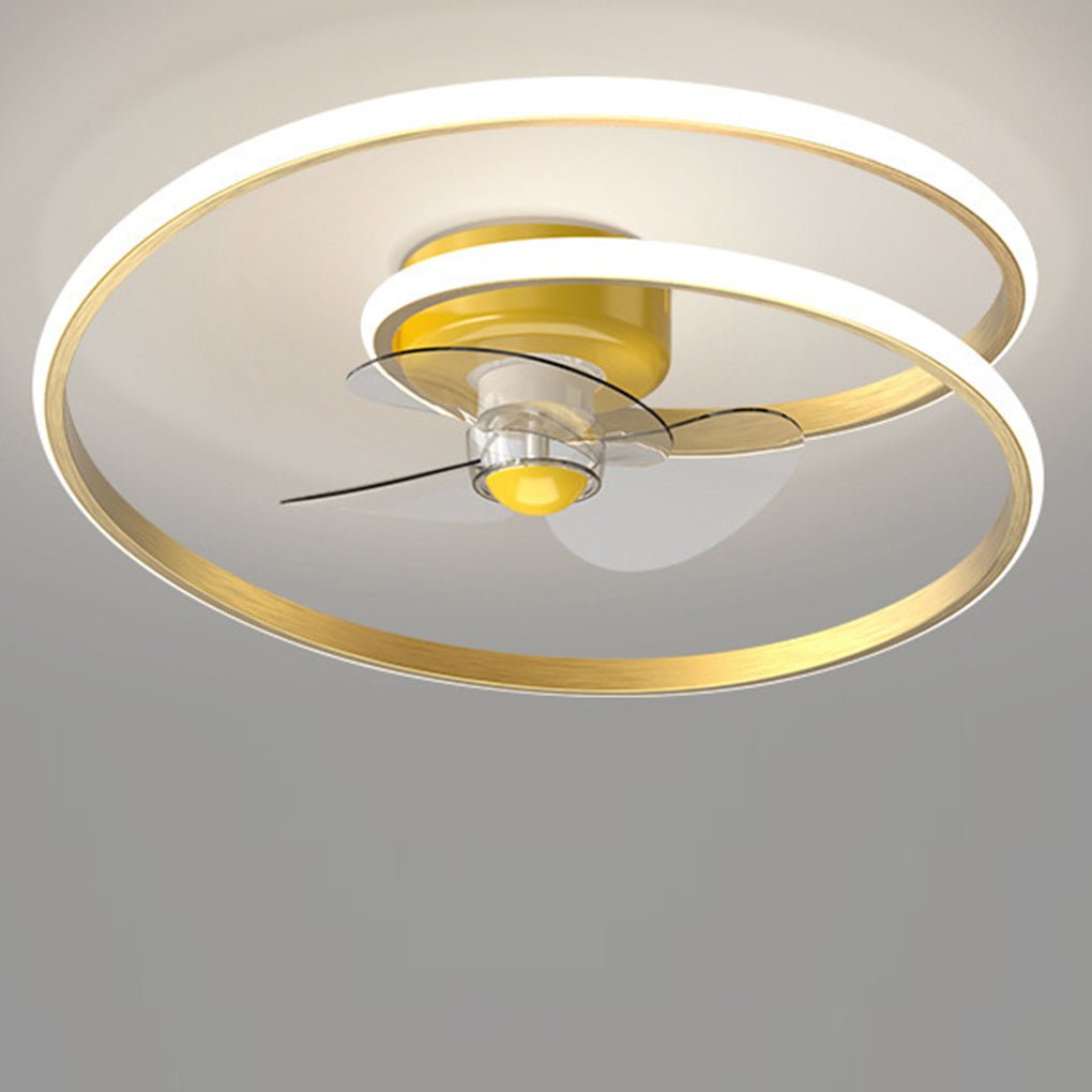 Modern White LED Inverter Ceiling Fan Light with Remote for Home Spaces