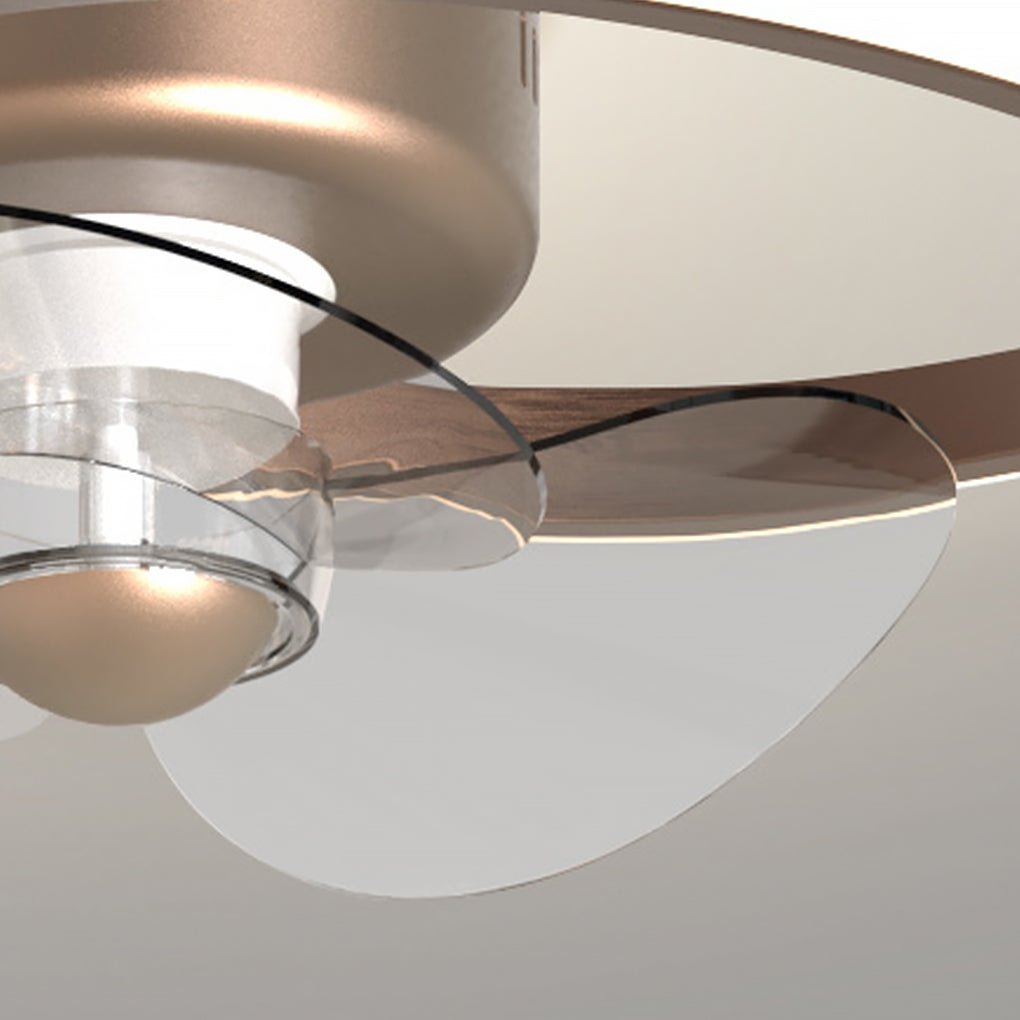 Modern White LED Inverter Ceiling Fan Light with Remote for Home Spaces
