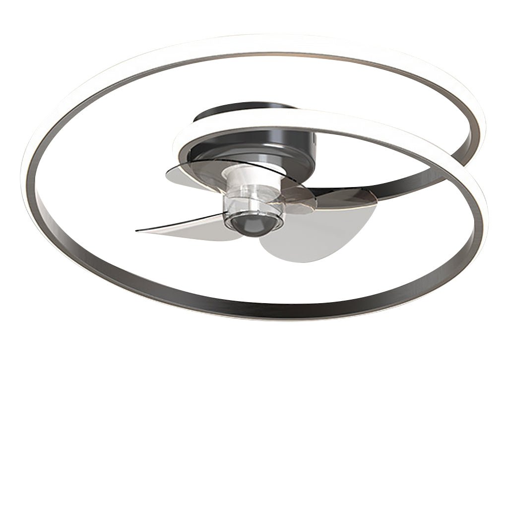 Modern White LED Inverter Ceiling Fan Light with Remote for Home Spaces