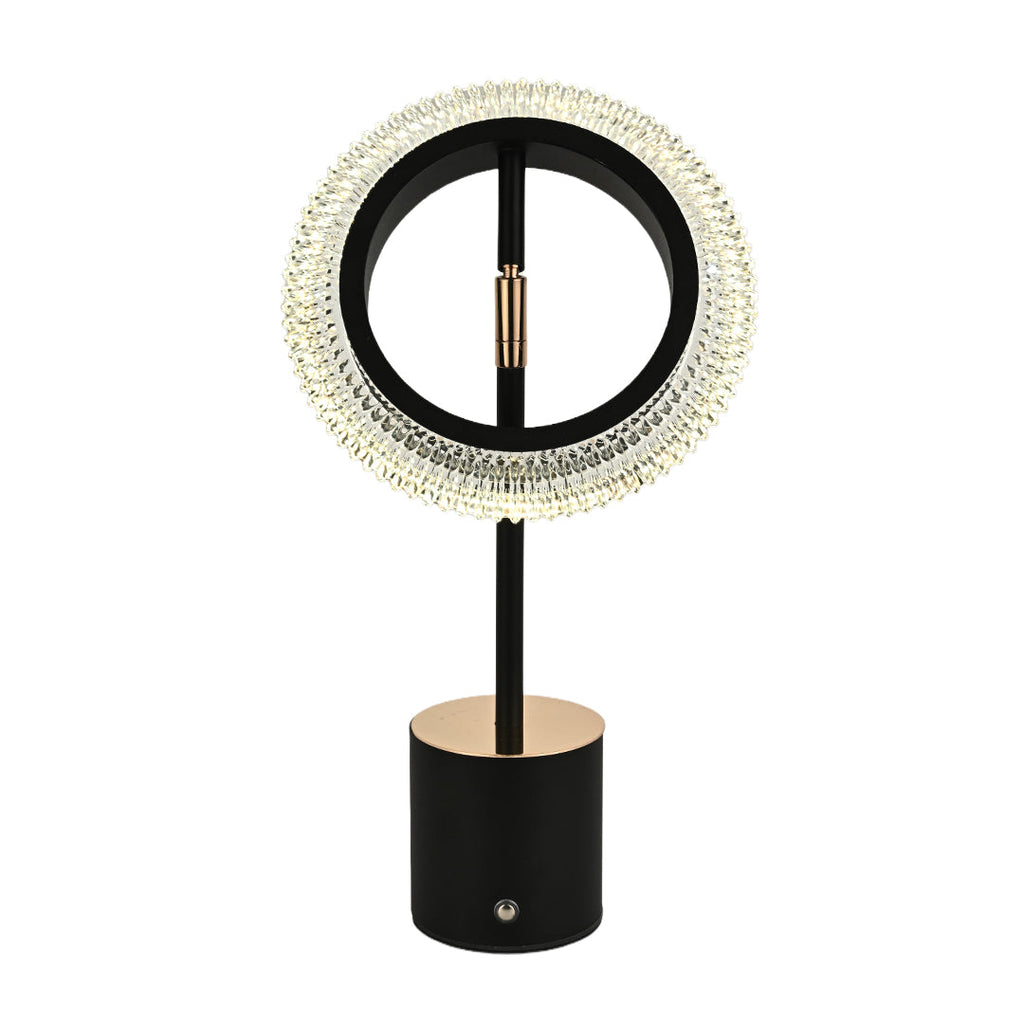 Minimalist White Ring Touch Table Lamp for Living Room Bedroom Decor