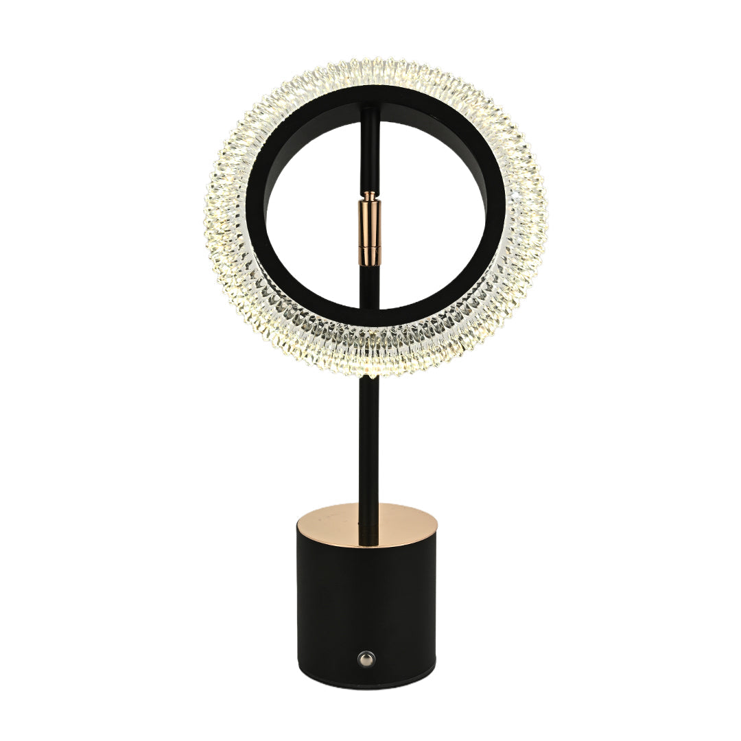 Minimalist White Ring Touch Table Lamp for Living Room Bedroom Decor