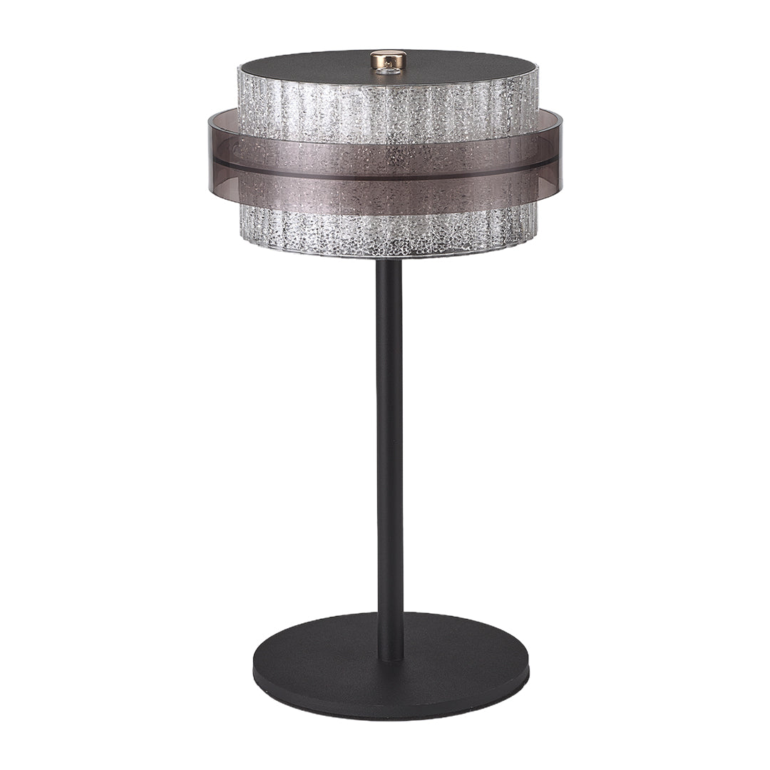 Rustic Vintage Iron Frame Table Lamp with Warm Light Shade for Bedroom
