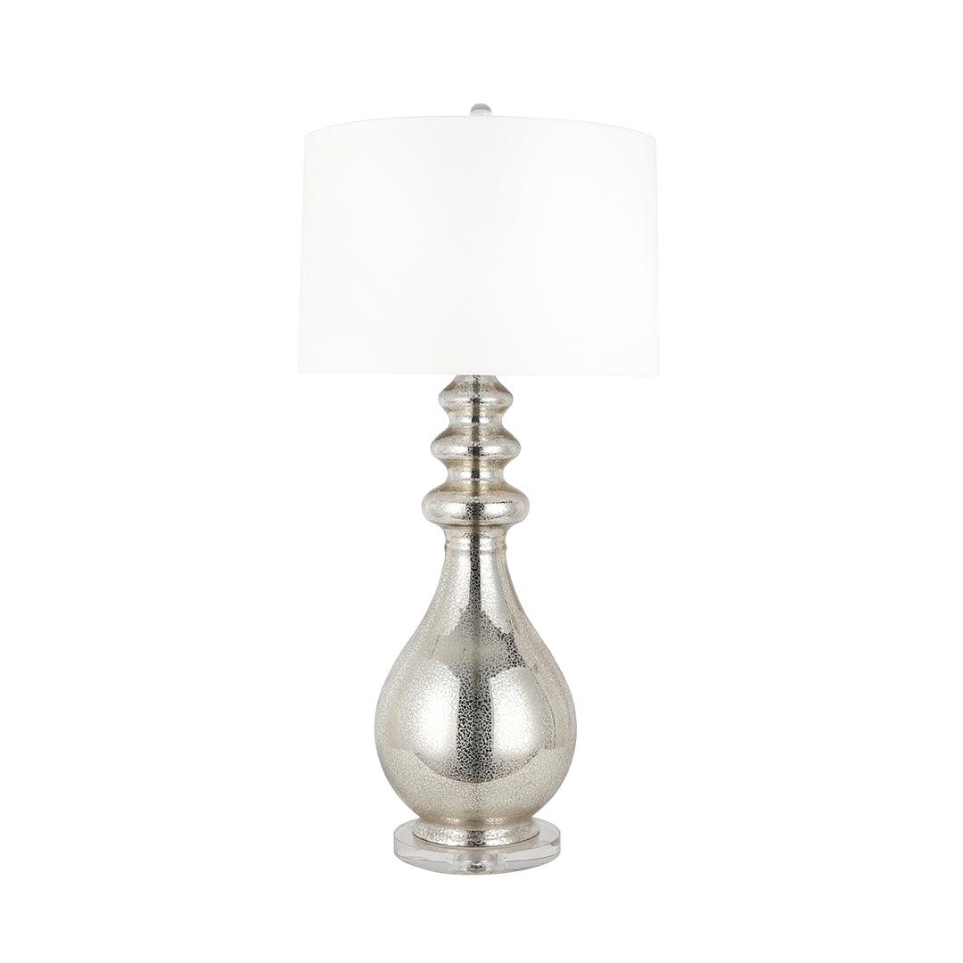 Sleek Polished Silver Table Lamp for Contemporary Home Office Decor