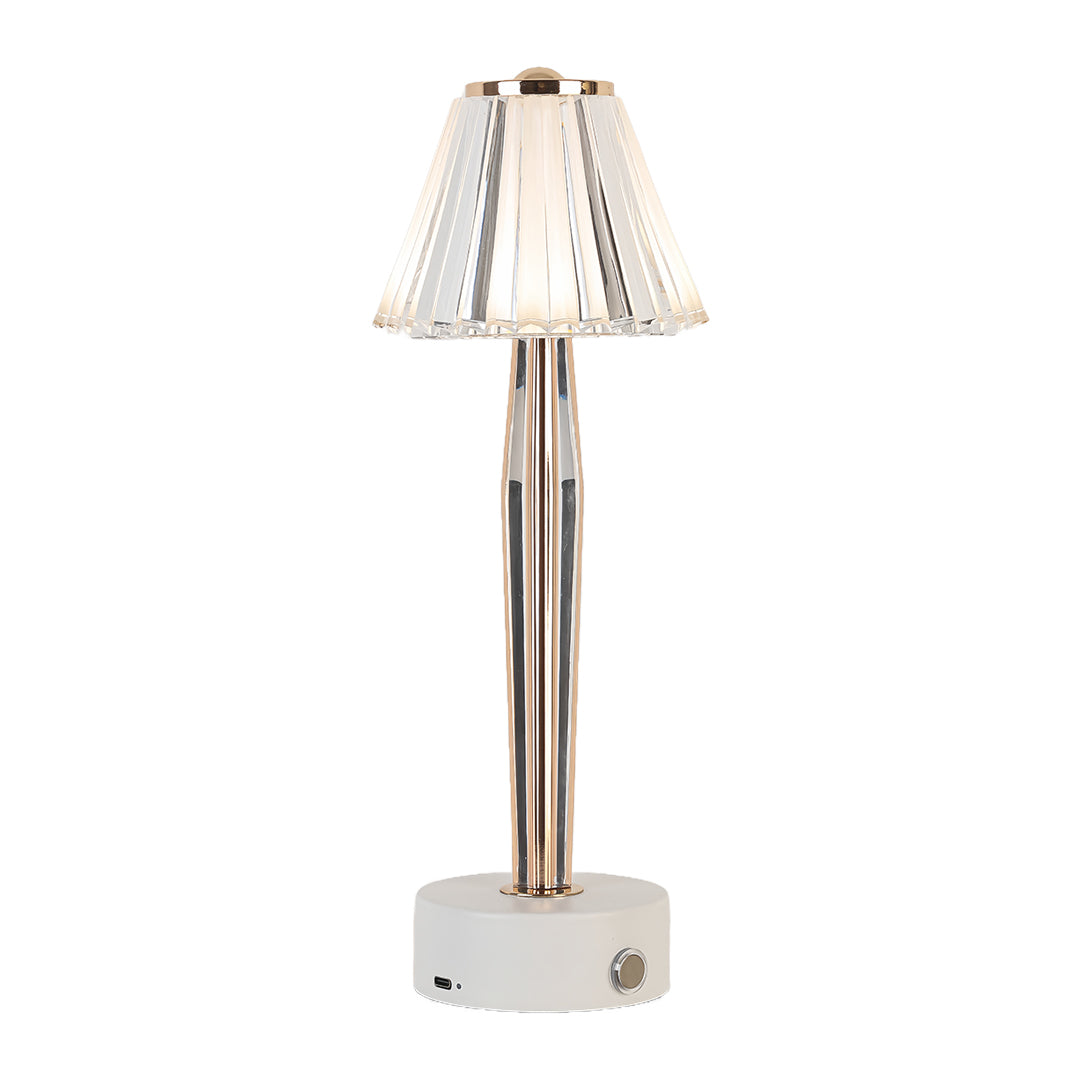 Elegant Iron and Acrylic Table Lamp with USB Touch Control for Bedrooms