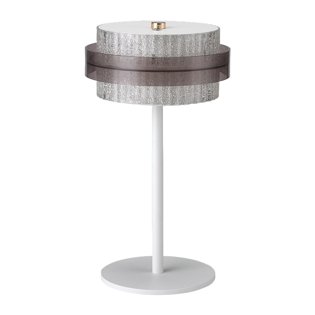 Rustic Vintage Iron Frame Table Lamp with Warm Light Shade for Bedroom