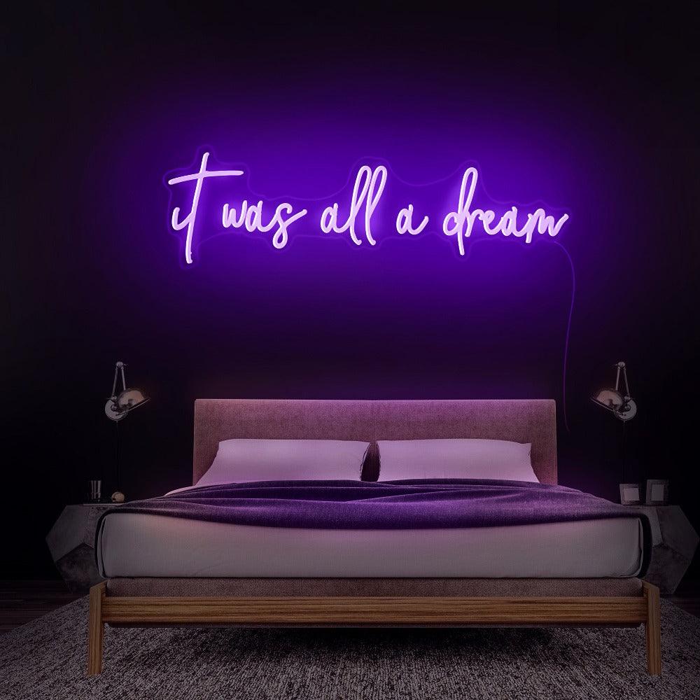 Dreamy Colorful LED Neon Sign - Stylish Wall Décor for Bedroom