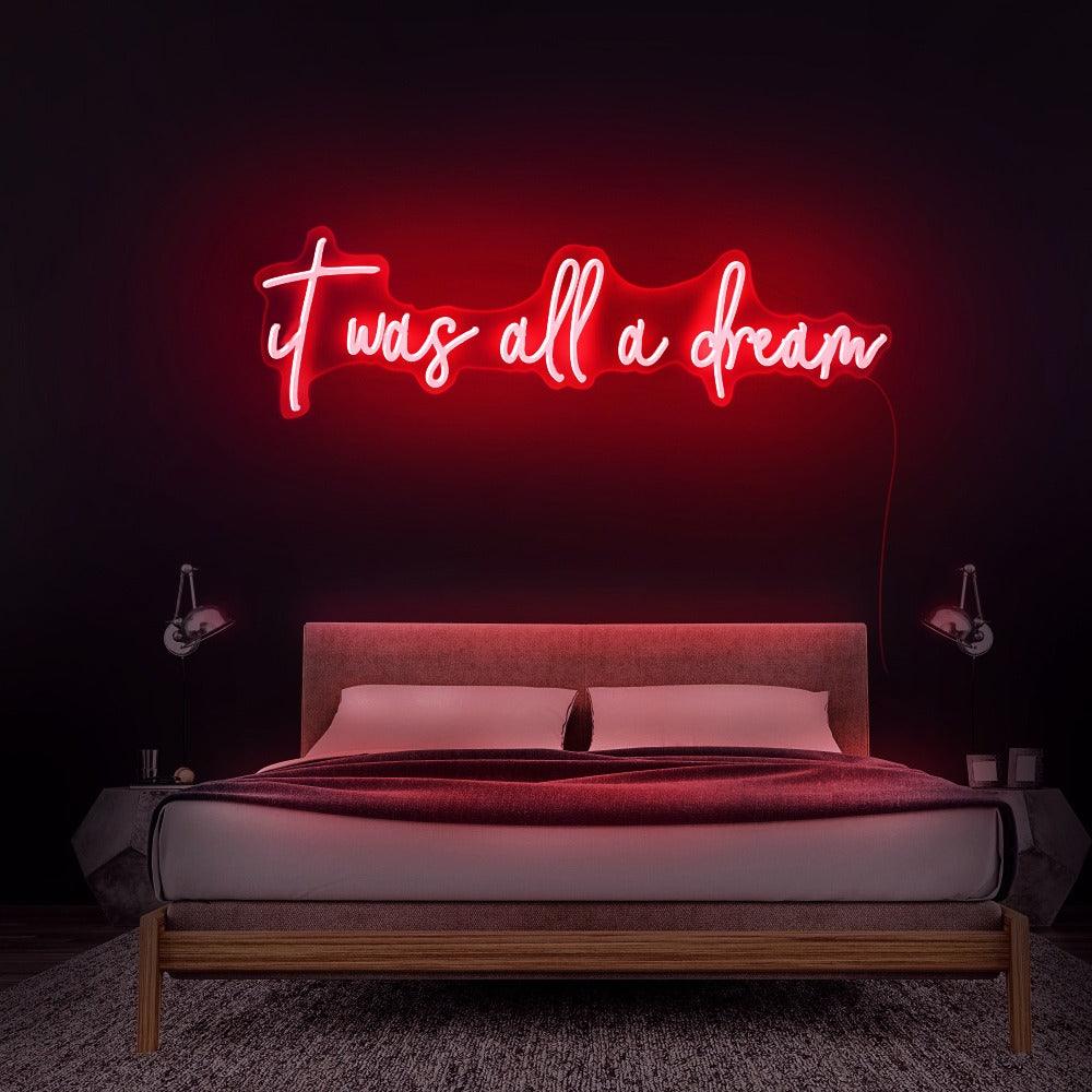 Dreamy Colorful LED Neon Sign - Stylish Wall Décor for Bedroom