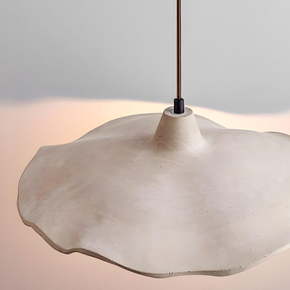 Elegant Wavy Cement Pendant Light Fixture for Modern Dining Room Decor