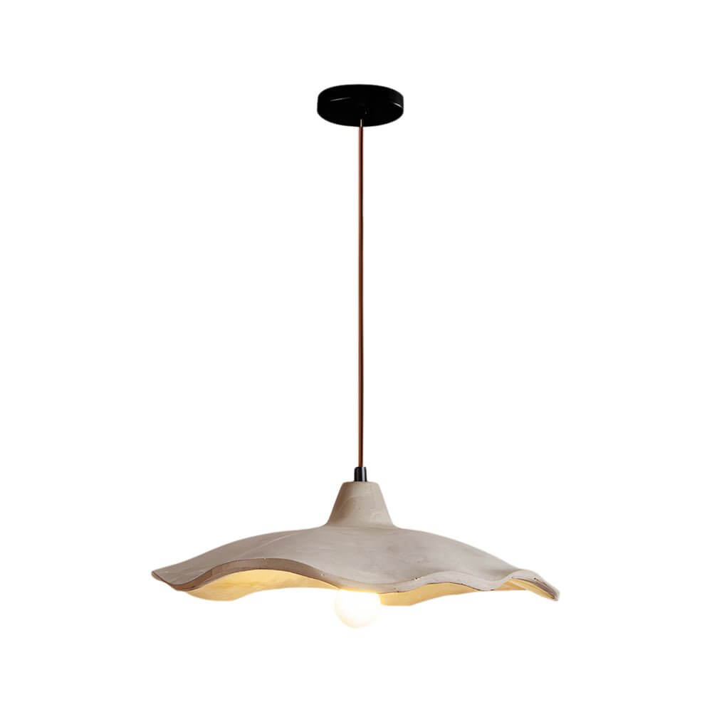 Elegant Wavy Cement Pendant Light Fixture for Modern Dining Room Decor