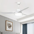 Rustic 3-Blade Wood Ceiling Fan with LED Light for Living Room Bedroom
