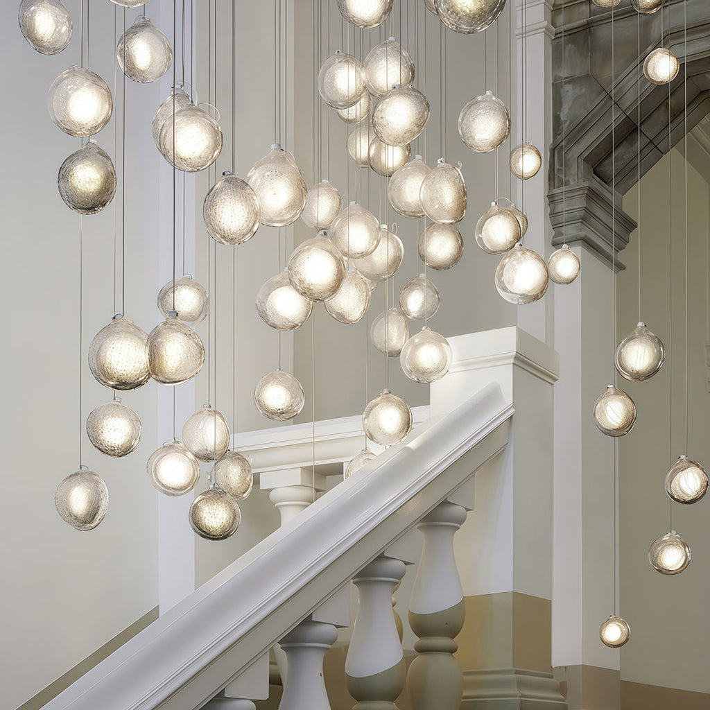 Elegant Nordic Glass Jellyfish Pendant Light for Dining Room Decor