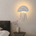 Modern White LED Jellyfish Wall Light Fixture for Bedroom Decor