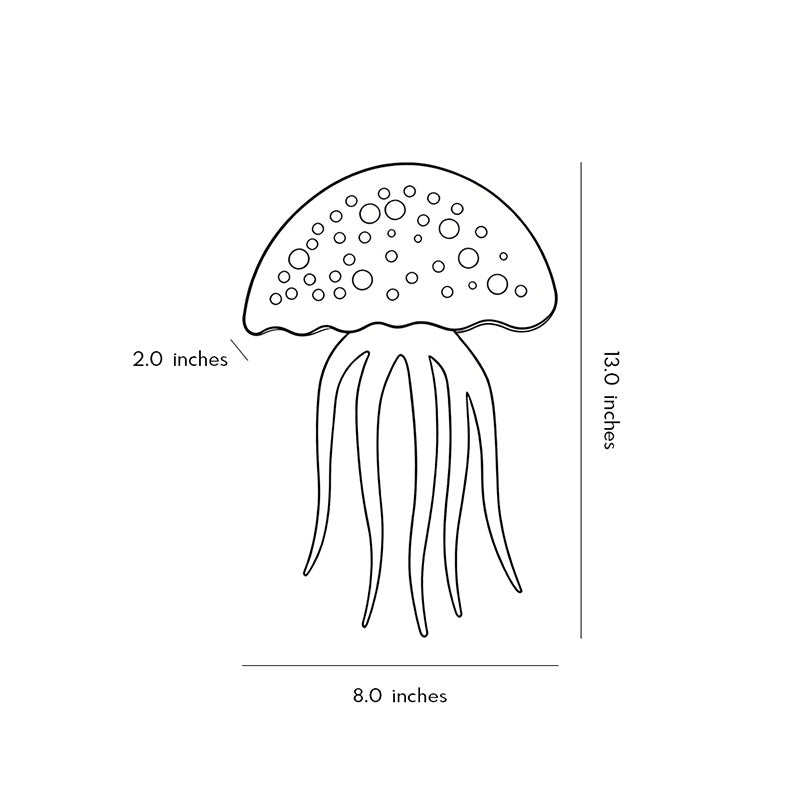 Modern White LED Jellyfish Wall Light Fixture for Bedroom Decor