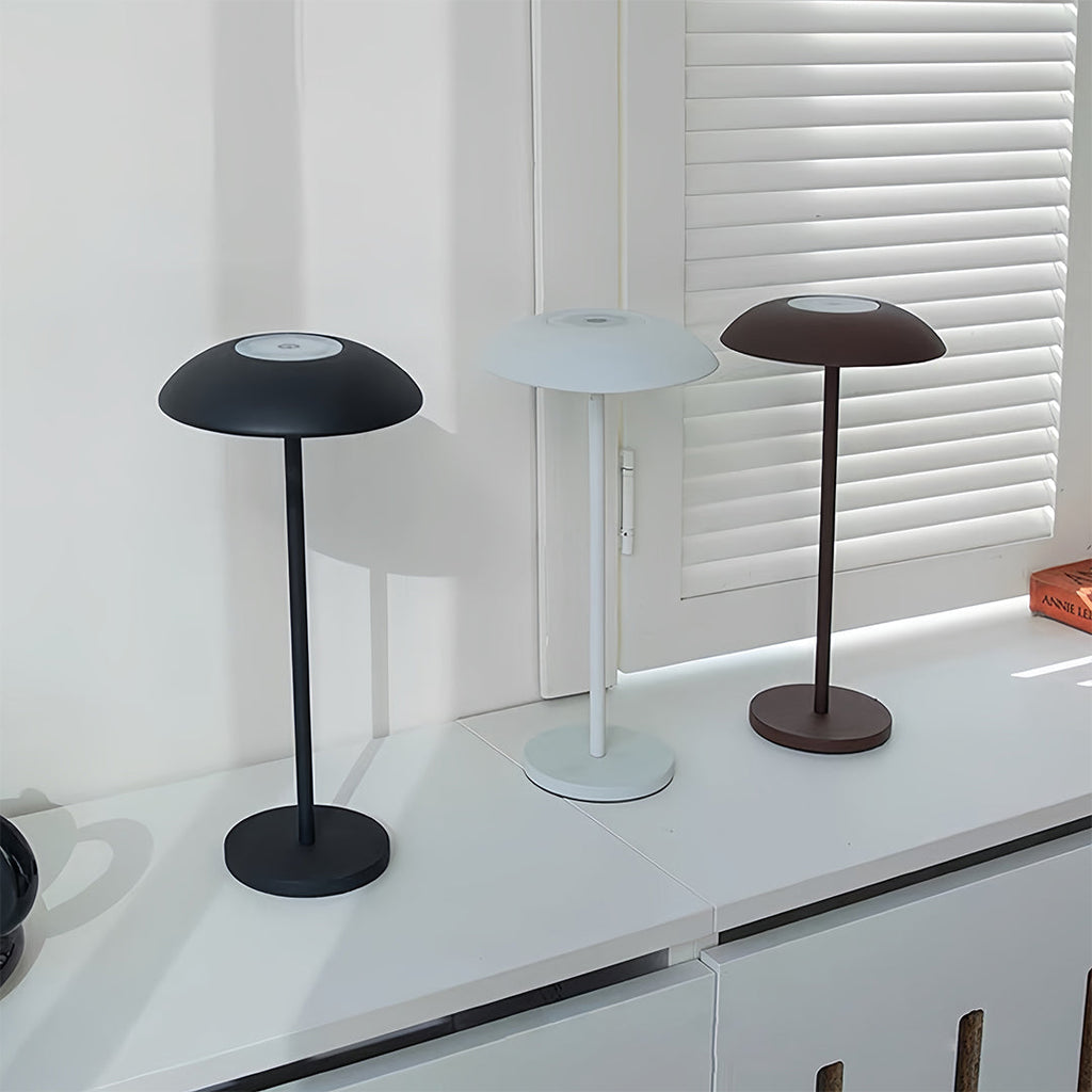 Sleek White Rechargeable Dimmable LED Table Lamp for Modern Home Decor