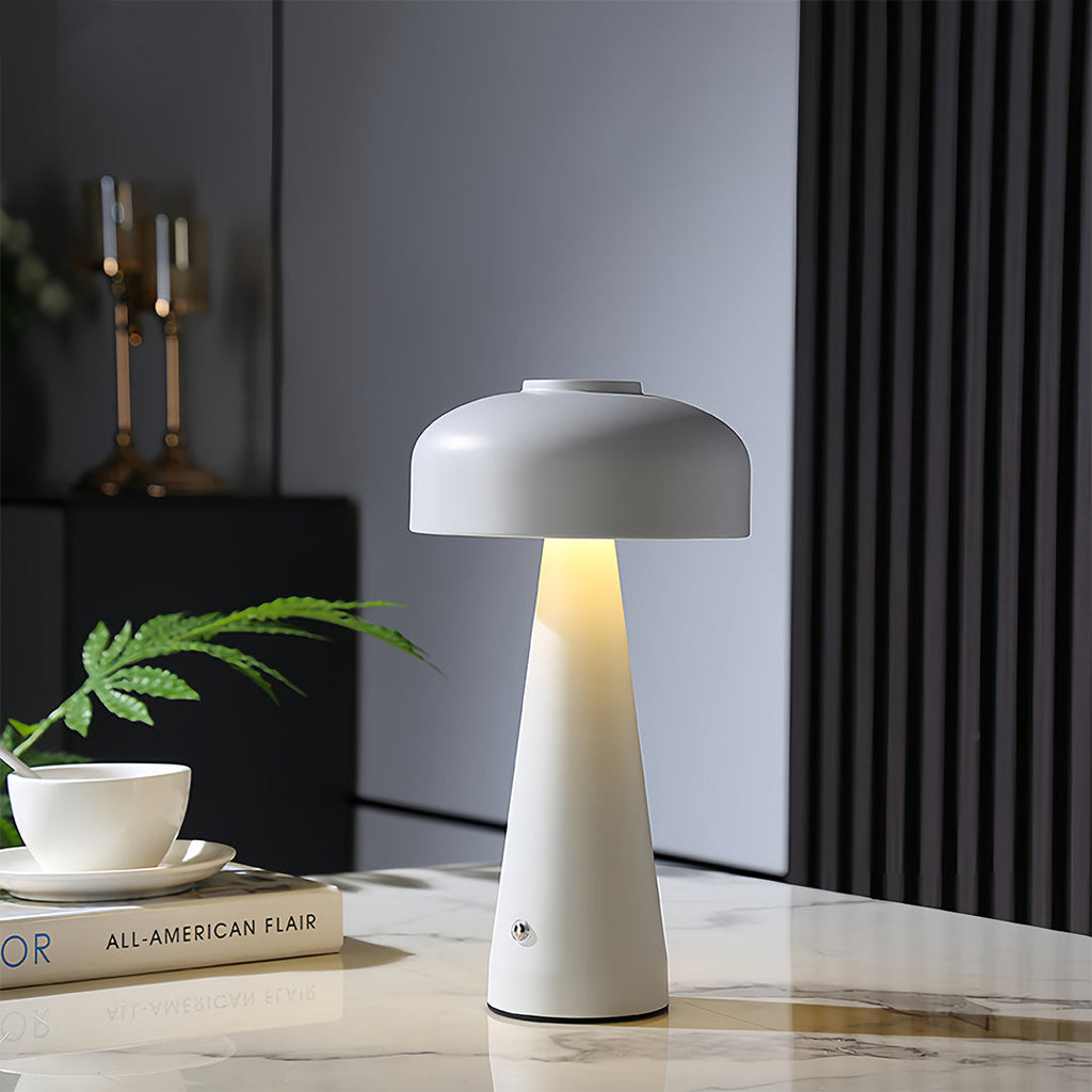 Dimmable Touch Control Portable Mushroom LED Table Lamp for Bedroom Decor