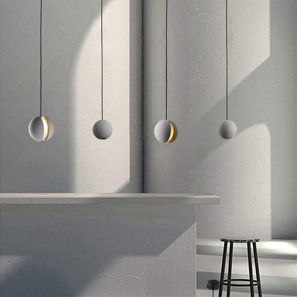 Rustic Terra Cotta Ceramic LED Pendant Light for Kitchen or Dining Room