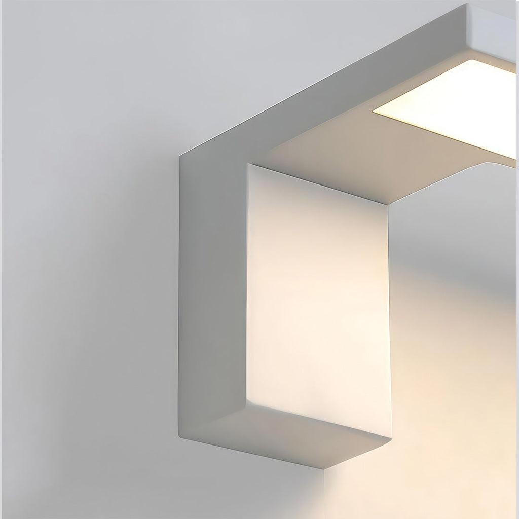 Contemporary Black Metal L-Shaped LED Wall Light for Living Room Decor